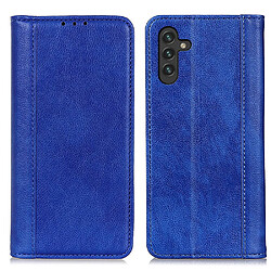 Etui en PU texture litchi, absorption magnétique bleu pour votre Samsung Galaxy A13 5G