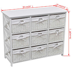 vidaXL Armoire de rangement Blanc pas cher