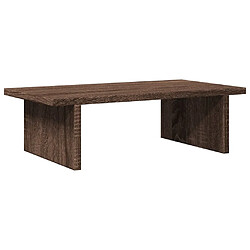 vidaXL Support de moniteur chêne marron 50x27x15 cm bois d'ingénierie