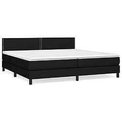 vidaXL Sommier à lattes de lit avec matelas Noir 200x200 cm Tissu