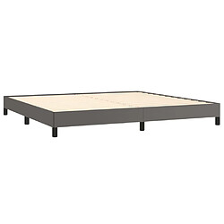 Acheter Maison Chic Lit Adulte - Lit simple Lit à sommier tapissier avec matelas moelleux - Meuble de Chambre - Gris 200x200 cm Similicuir -MN70443