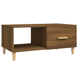 vidaXL Table basse chêne marron 89,5x50x40 cm bois d'ingénierie