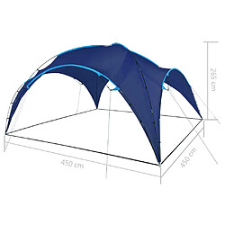 vidaXL Arceau de tente de réception 450x450x265 cm Bleu foncé pas cher