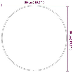 vidaXL Miroir mural Doré Ø 50 cm Rond pas cher