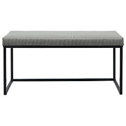 Avis The Home Deco Factory Banc en métal assise en velours Giulia gris souris.