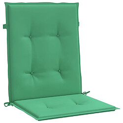 Acheter vidaXL Coussins de chaise de jardin à dossier bas lot de 2 vert