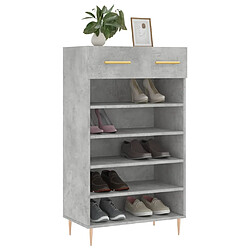 Avis Maison Chic Armoire à Chaussures Gris béton,Meuble de Rangement à Chaussures 60x35x105 cm bois d'ingénierie -MN37272