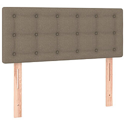 Avis vidaXL Tête de lit à LED Taupe 80x5x78/88 cm Tissu