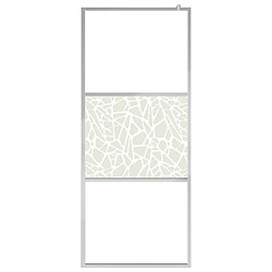 Acheter Maison Chic Paroi de douche | Écran de douche | Cloison de douche et étagère Chrome 100x195cm Verre ESG&Aluminium -GKD17526