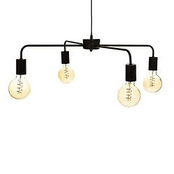 Atmosphera, Createur D'Interieur Suspensions x 4 Keli D69 cm en métal Noir - ATMOSPHERA