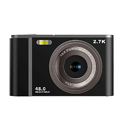 INF Appareil photo numérique 2,7K 48MP 1080P, zoom 16x, carte mémoire 32 Go Black