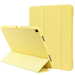 Etui en PU anti-rayures, fonction de veille/réveil automatique avec support et porte-stylo Jaune citron pour votre Samsung Galaxy Tab A7 10.4 (2020)