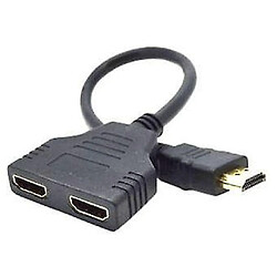 Universal Adaptateur HDMI vers double HDMI noir