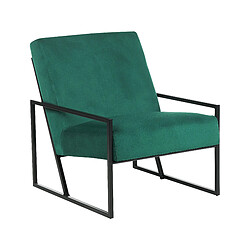 Beliani Fauteuil DELARY Velours Vert émeraude