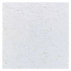 Rico Tissu double gaze de coton 50 x 130 cm - 130 g / m² - Gris clair et hot foil