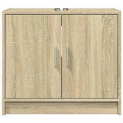 Avis vidaXL Armoire d'évier chêne sonoma 63x29x55 cm bois d'ingénierie