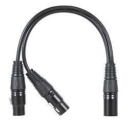 Câble de Microphone Adaptateur 3Pin XLR Femelle à Dual Mâle Fiche Y Splitter Jack Cordon 30cm