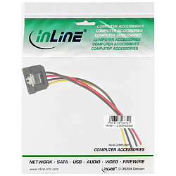 Câble adaptateur d'électricité SATA, InLine®, 1x 5,25"" fem. à 15pin SATA mâle