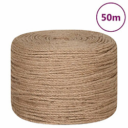 vidaXL Corde de jute 50 m de long 8 mm d'épaisseur