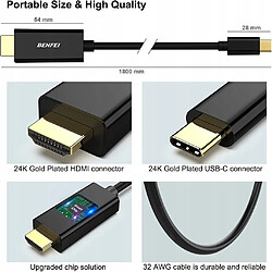 GUPBOO Câble adaptateur Benfei USB-C TYPE-C vers HDMI,JL2564 pas cher