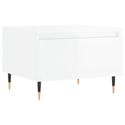 Maison Chic Lot de 2 Tables basses,Table Console pour salon blanc brillant 50x46x35cm bois d'ingénierie -MN73156 pas cher