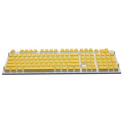 108 Touches Double Shot Pudding Keycaps Bricolage Pour Clavier Mécanique Cherry MX Jaune