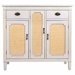 Acheter Buffet Alexandra House Living Blanc Rotin Bois d'épicéa 36 x 88 x 95 cm