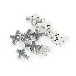 10pcs Antique Silver Zine alliage Croix Perles bricolage Artisanat