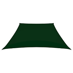 vidaXL Voile de parasol Tissu Oxford trapèze 3/5x4 m Vert foncé