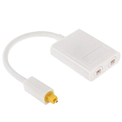 Wewoo Câble blanc pour lecteur DVD Adaptateur de audio numérique Splitter 1 à 2