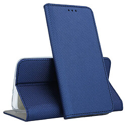 Htdmobiles Housse pour Motorola Moto G14 - etui coque pochette portefeuille + film ecran - BLEU MAGNET