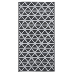 vidaXL Tapis d'extérieur Noir 80x150 cm PP