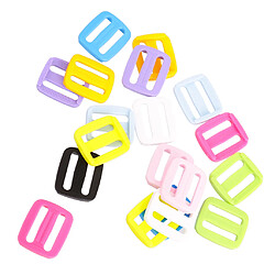 20 pcs mélangé 3 barres rectangle boucles glissent l'outil tri glissent la boucle 20mm