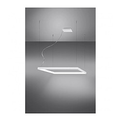 Avis Luminaire Center Plafonnier LED intégré Nelya Integrated Aluminium blanc 1 ampoule 150cm