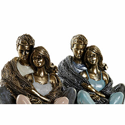 Figurine Décorative DKD Home Decor Cuivre Résine Moderne Couple (2 Unités) (12 x 10,5 x 12 cm)