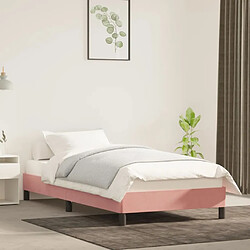 vidaXL Cadre de lit sans matelas rose 80x200 cm velours