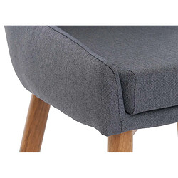 Acheter Mendler 2x chaise de salle à manger HWC-B44 II, fauteuil, style rétro ~ tissu gris foncé