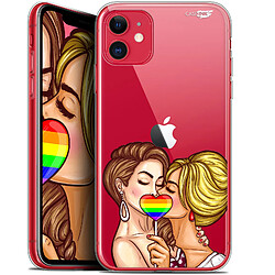 Caseink Coque arrière Apple iPhone 11 (6.1 ) Gel HD [ Nouvelle Collection - Souple - Antichoc - Imprimé en France] 2 Girls 1 Candy