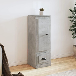 vidaXL Buffet haut gris béton 36x35,5x103,5 cm bois d'ingénierie