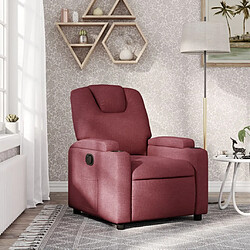 Maison Chic Fauteuil inclinable,Fauteuil luxe de relaxation Rouge bordeaux Tissu -MN98252