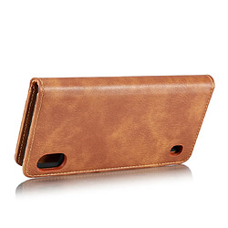 Wewoo Housse Coque Etui en cuir Crazy Horse Texture Flip détachable magnétique avec support et fentes pour cartes et portefeuille Galaxy A10 Marron pas cher