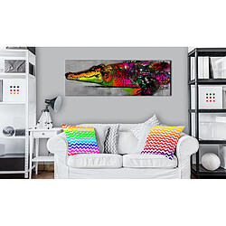 Artgeist Tableau - Colourful Alligator [120x40]