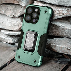 Avizar Coque iPhone 14 Pro Max Antichoc Hybride avec Anneau Support Magnétique Vert pas cher