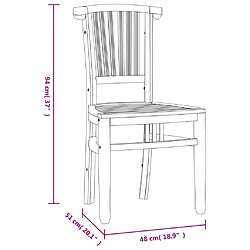 vidaXL Ensemble à manger de jardin 3 pcs Bois de teck massif pas cher