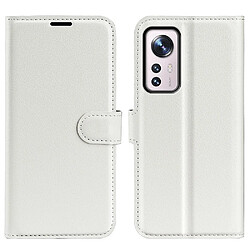 Etui en PU texture litchi blanc pour votre Xiaomi 12/12X