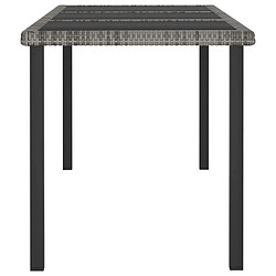 Salle à manger de jardin 9 pcs,Table et chaise à dîner Résine tressée Gris -MN12262 pas cher