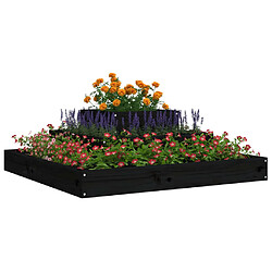 Avis Maison Chic Jardinière,Bac à fleurs - pot de fleur Noir 80x80x27 cm Bois massif de pin -GKD50812