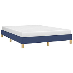 Avis Maison Chic Lit adulte - Lit simple Cadre de lit,Structure du lit Contemporain Bleu 140 x 200 cm Tissu -MN77269