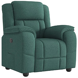 vidaXL Fauteuil inclinable Vert foncé Tissu