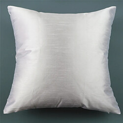 Tissu 45x45cm Soie, Comme Taie D'oreiller Décoration Canapé Jet Housse De Coussin Blanc